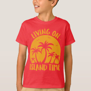Camiseta Viviendo En Los Palmerales De La Isla Y El Atardec