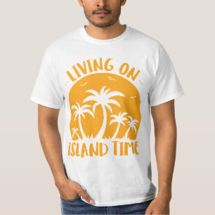 Camiseta Viviendo En Los Palmerales De La Isla Y El Atardec
