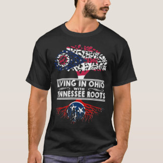 Camiseta Viviendo en Ohio con raíces de Tennessee