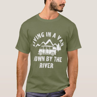 Camiseta Viviendo en una camioneta junto al río