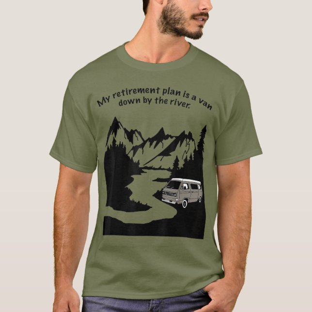 Camiseta Viviendo En Una Camioneta Por El Río Camping y (Anverso)