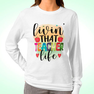 Camiseta Viviendo Esa Vida Del Profesor - Regalo Para Los M