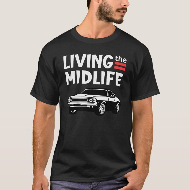 Camiseta Viviendo la crisis de la vida media sportscar - vi (Anverso)