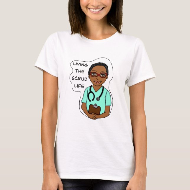 Camiseta Viviendo la vida cruda | Humor profesional médico (Anverso)