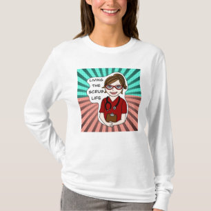 Camiseta Viviendo la vida cruda   Humor profesional médico