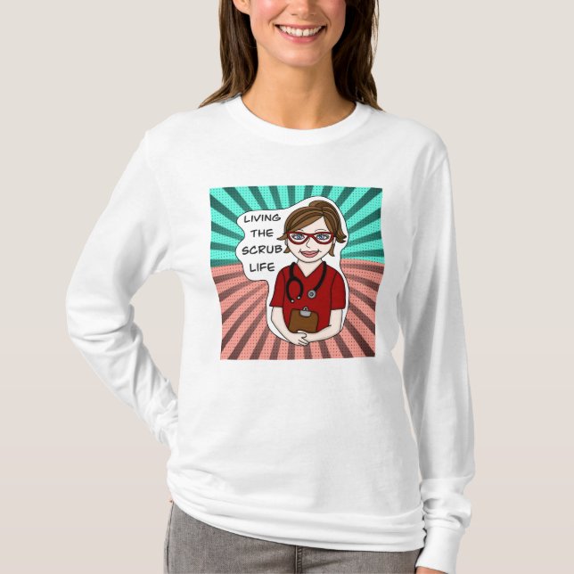 Camiseta Viviendo la vida cruda | Humor profesional médico (Anverso)