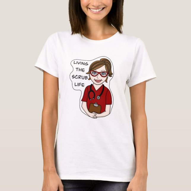 Camiseta Viviendo la vida cruda | Humor profesional médico (Anverso)