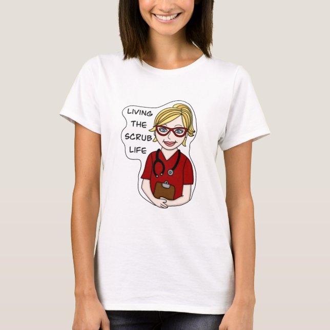 Camiseta Viviendo la vida cruda | Humor profesional médico (Anverso)