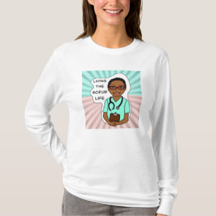 Camiseta Viviendo la vida cruda   Humor profesional médico