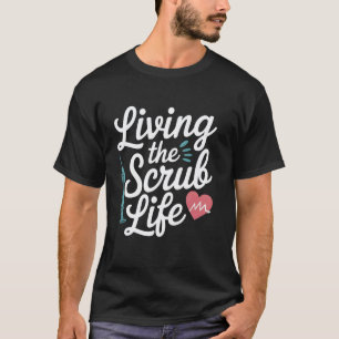 Camiseta Viviendo la vida de batas divertidas humor de enfe