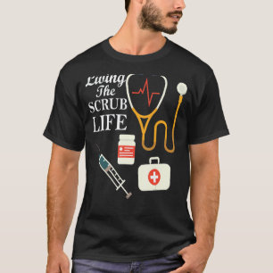 Camiseta Viviendo la vida de batas Enfermera Doctor Latido