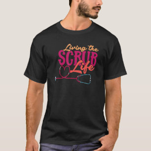 Camiseta Viviendo la vida de batas estetoscopio corazón Doc