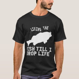 Camiseta Viviendo la vida de los peces hasta que me caiga -