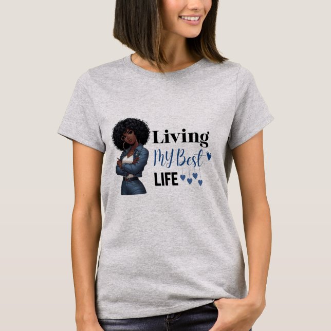 Camiseta Viviendo mi mejor vida (Anverso)
