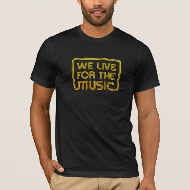 Camiseta Vivimos para el amarillo de la música con el RR (Anverso)