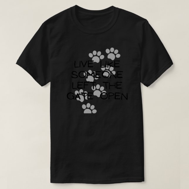 Camiseta Vivir Como Alguien Dejó La Puerta Abierta (Diseño del anverso)