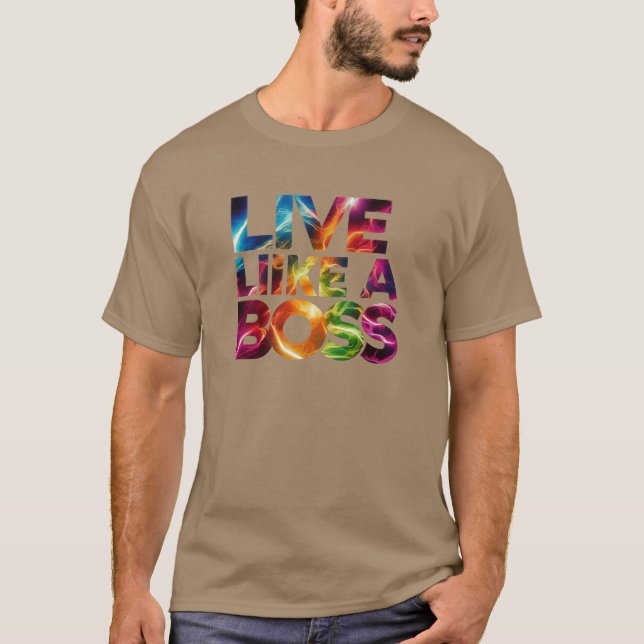 Camiseta Vivir como un jefe (Anverso)