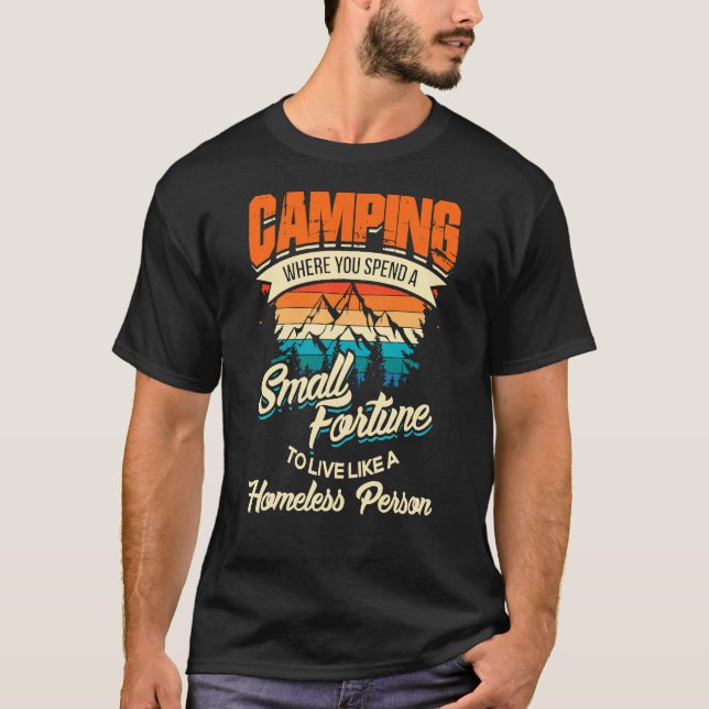 Camiseta Vivir Como Una Persona Sin Hogar (Anverso)