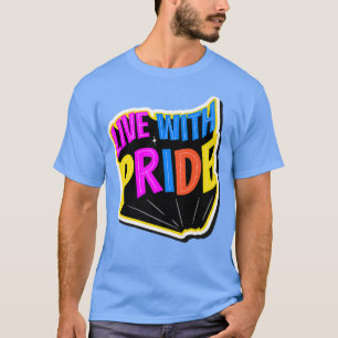 Camiseta Vivir con orgullo el mes del orgullo LGBTQ 