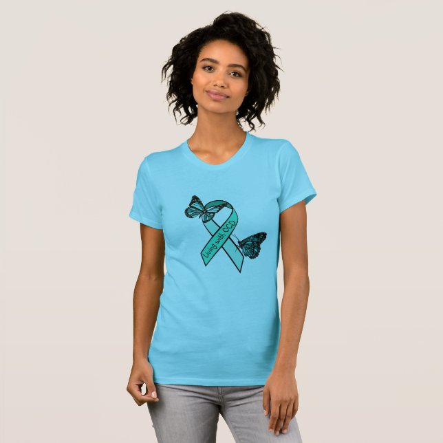 Camiseta Vivir con un trastorno obsesivo-compulsivo de OCD (Anverso completo)