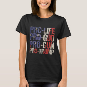 Camiseta Vivir Dios Gun Trump Ee.Uu. Re-elegir a Donald Tru