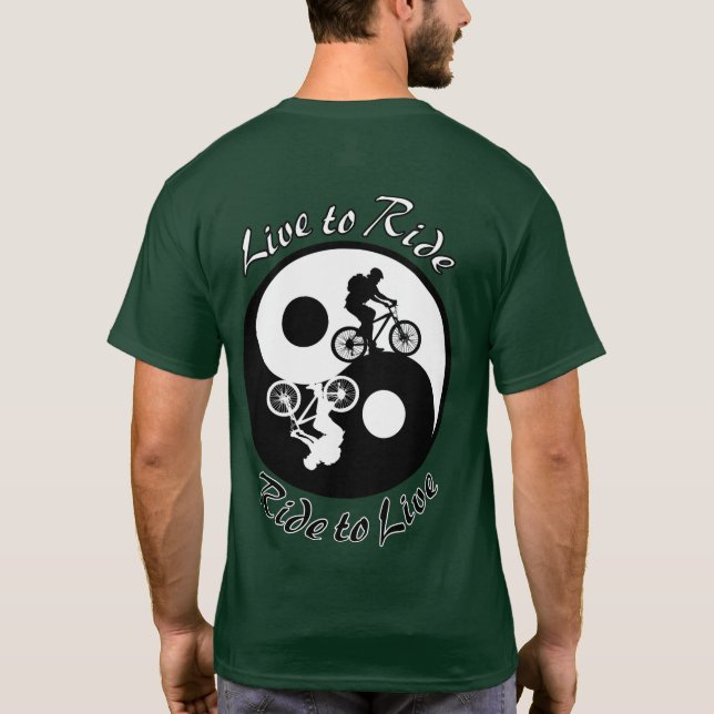 Camiseta Vivir En Bicicleta De Montaña (Reverso)