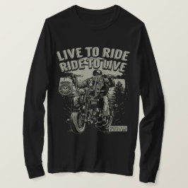 Camiseta Vivir en bicicleta, viajar en motocicleta