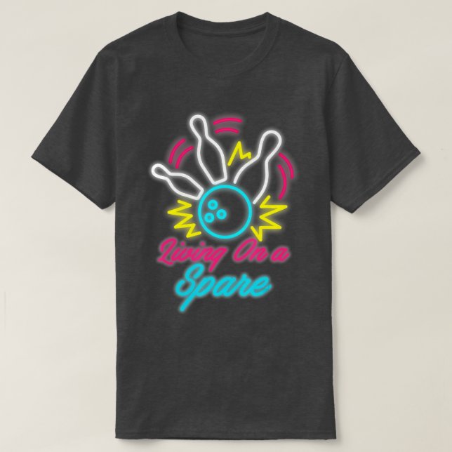 Camiseta Vivir En Un Deportivo De Bolos Graciosos (Diseño del anverso)