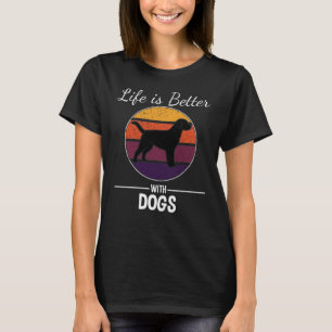 Camiseta Vivir es mejor con el perro