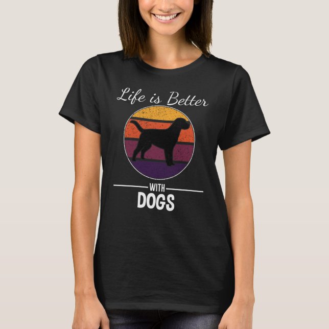 Camiseta Vivir es mejor con el perro (Anverso)