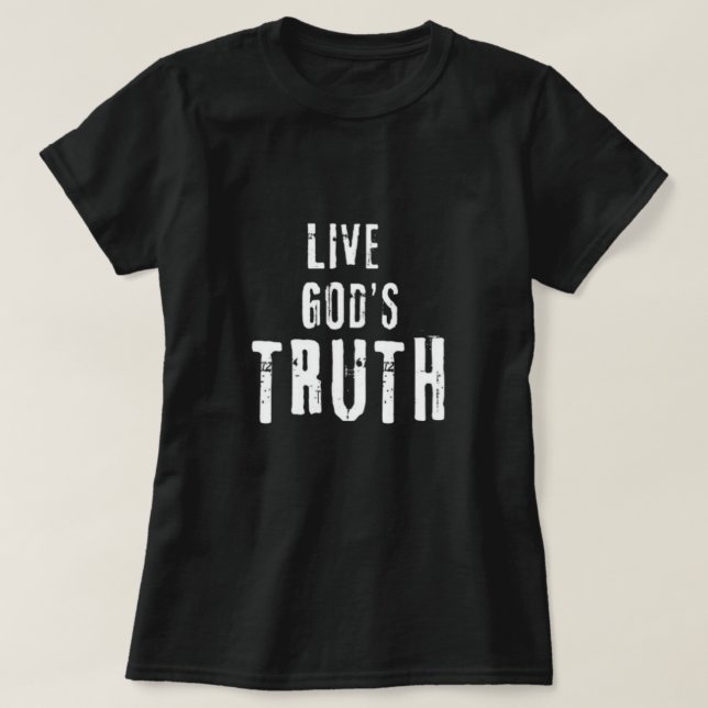 Camiseta Vivir la verdad de Dios (Diseño del anverso)