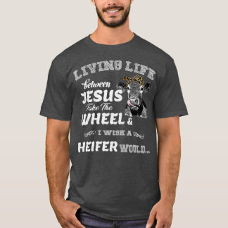 Camiseta Vivir La Vida En Algún Lugar Entre Jesús Toma La V