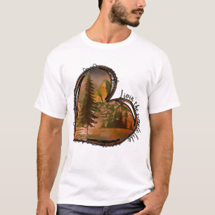 Camiseta Vivir La Vida Sencilla Naturaleza Cardíaca
