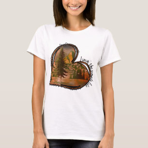 Camiseta Vivir La Vida Sencilla Naturaleza Cardíaca