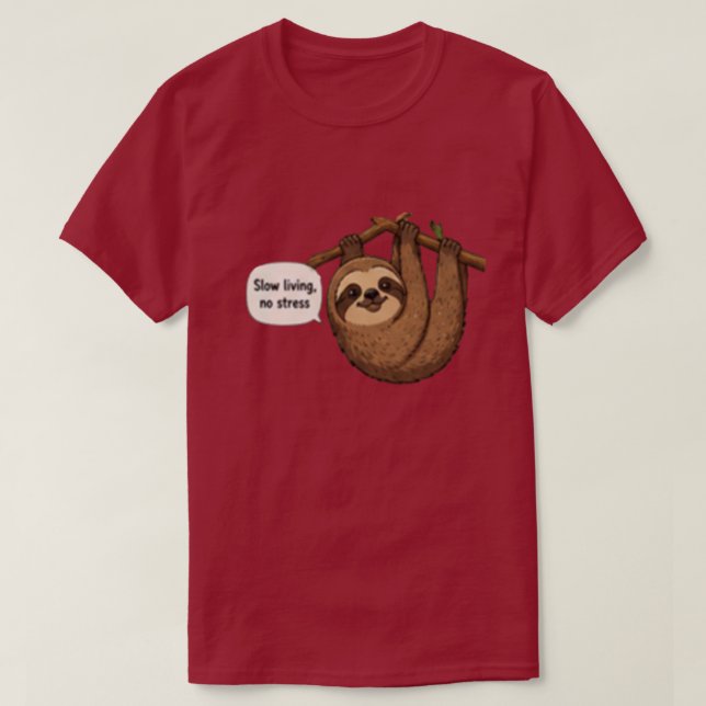 Camiseta Vivir lento sin estrés  Estilo de vida consciente (Diseño del anverso)