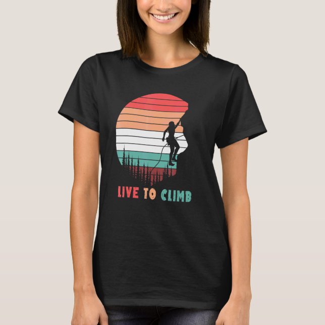 Camiseta Vivir Para Escalar - Escalando Escalador Boulderin (Anverso)