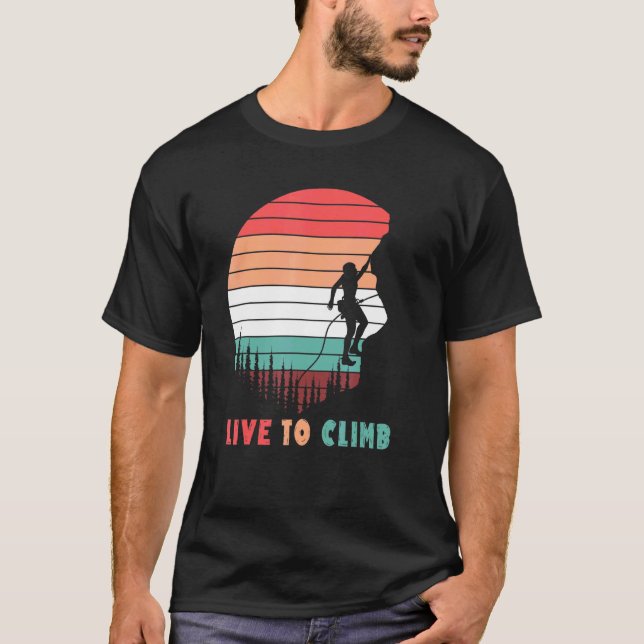 Camiseta Vivir Para Escalar - Escalando Escalador Boulderin (Anverso)