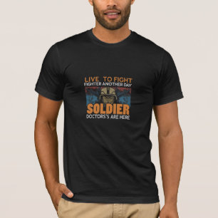 Camiseta Vivir para luchar contra otro día, los Médicas sol