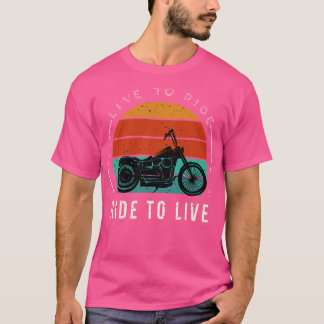Camiseta Vivir Para Viajar En Bicicleta Vintage