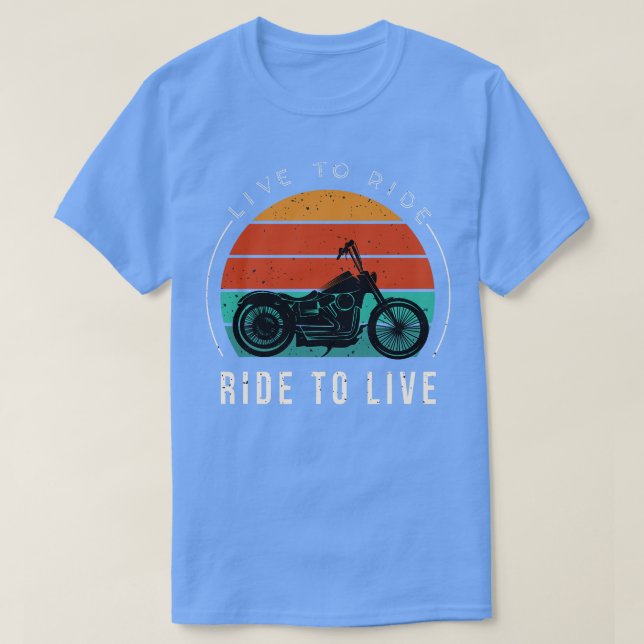 Camiseta Vivir Para Viajar En Bicicleta Vintage 1 (Diseño del anverso)