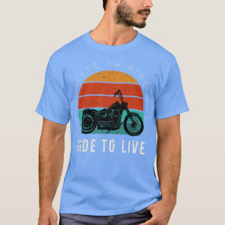 Camiseta Vivir Para Viajar En Bicicleta Vintage 1