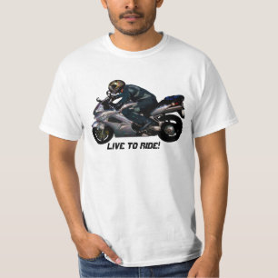 Camiseta Vivir Para Viajar En Motociclista