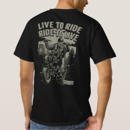Camiseta Vivir Para Viajar En Viaje Al Chopper Biker De Bar