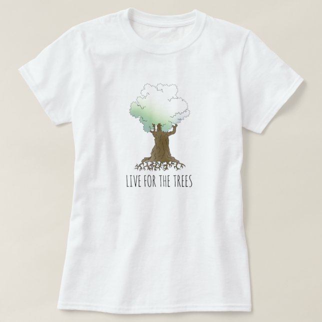 Camiseta Vivir Por Los Árboles (Diseño del anverso)