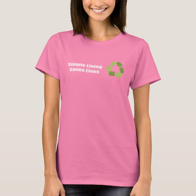 Camiseta Vivir simple salva vidas (Anverso)