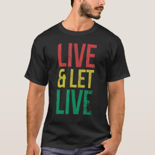 Camiseta Vivir y dejar vivir para el orgullo afroamericano