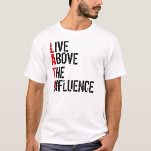 CAMISETA VIVO, ARRIBA, INFLUENCIA, L, A, T, I