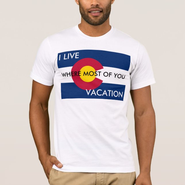 Camiseta Vivo donde usted vacation (Anverso)