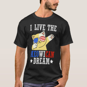 Camiseta Vivo el sueño Meowicano Día de la Independencia Da