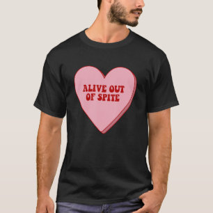 Camiseta Vivo Fuera De Un Corazón Pink Gracioso